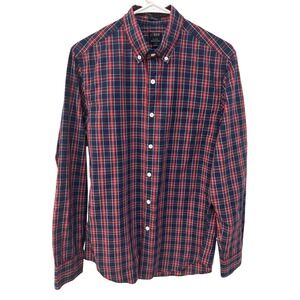J.Crew‎ Mens Classic Flex Washed Button Down Shirt Plaid Red Blue Small NWT